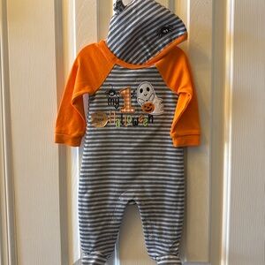 My 1st Halloween Baby Romper & Hat Set NWT